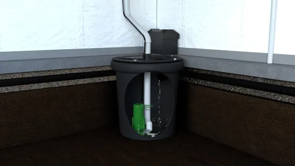 Installing a sump pump and perimeter drainage system in a crawl space.