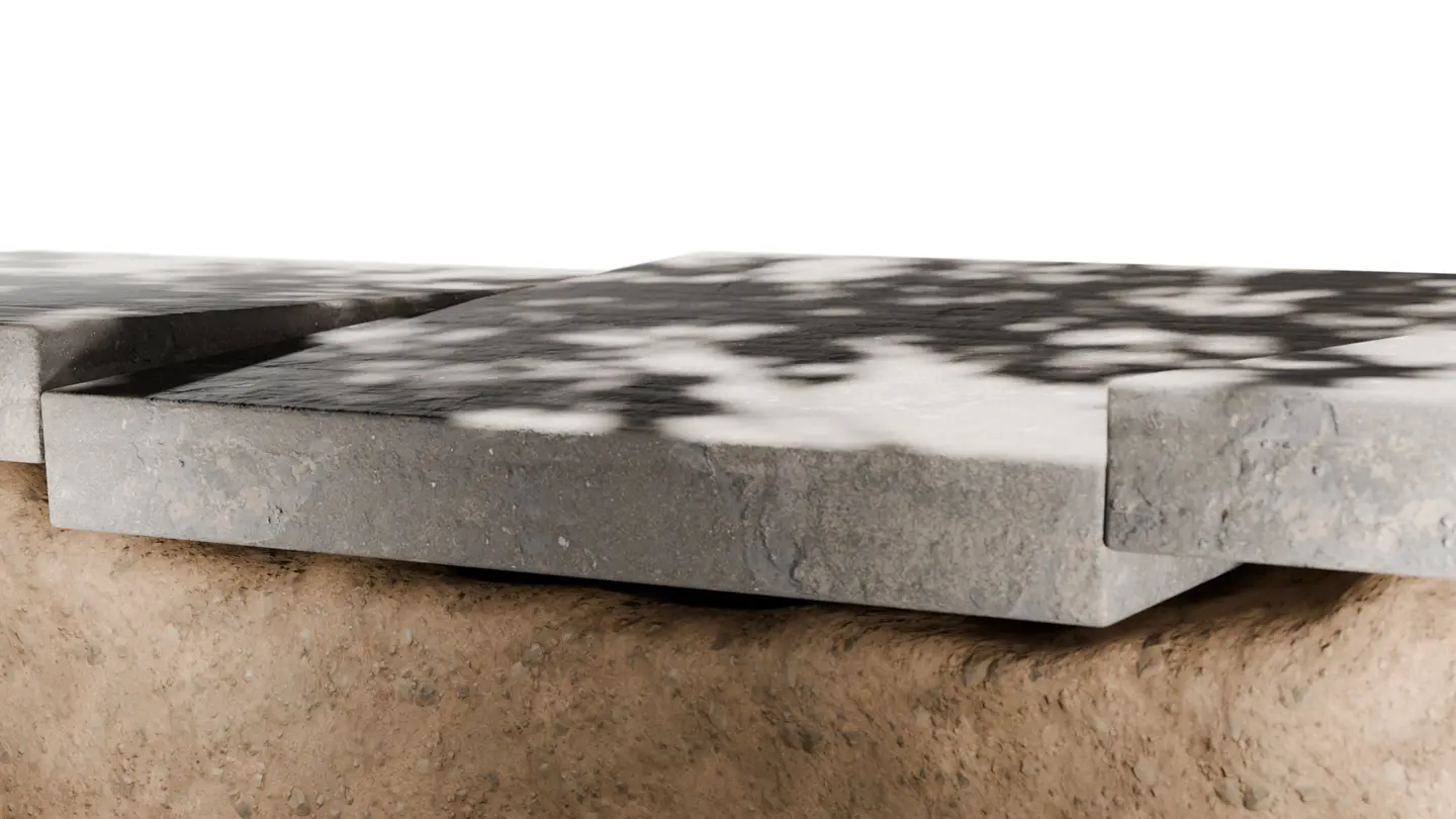 Ground Up Foundation Repair, Waterproofing and Concrete Leveling inspecting uneven concrete slabs showing lippage