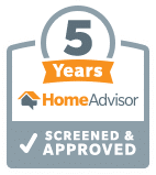 5 Years Home Advisor Screened & Approved Badge
